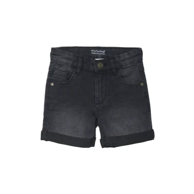Bild av MINYMO Pojkshorts Power Stretch jeans, grå svart, 104