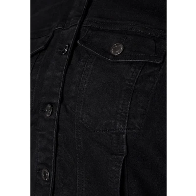 Bild av VERO MODA CURVE dam Vmruna Ls Slim DNM Jck Mix Ga Cur Noos jacka, svart, 46