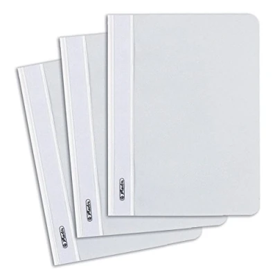 Bild av Herlitz 11256641 A5 snabbhäftapparat med transparent framsida, 10 stycken, vit