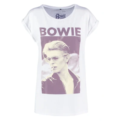 Bild av Mister Tee David Bowie Tshirt med print, Storlek: 5XL, White