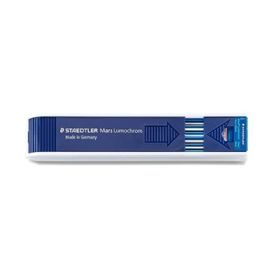 Bild av Staedtler 204 3 Farbmine Mars Lumochrom, Etui mit 12 Farbminen, blau