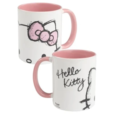 Bild av Hello Kitty Mugg Kaffemugg i keramik 320 ml rosa/vit