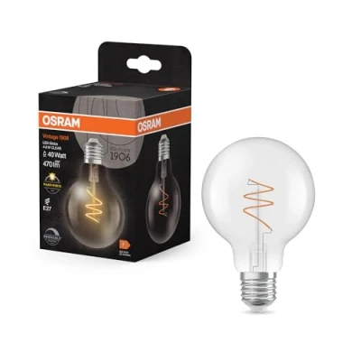 Bild av OSRAM LED Vintage G80 E27 4,6W 927 Spiral Filament klar dimbar