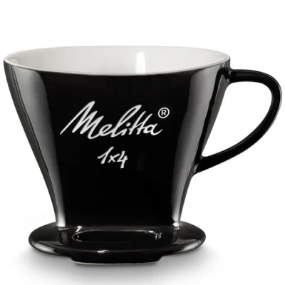 Bild av Melitta 1x4 permament kaffefilter av porslin, svart