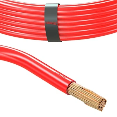 Bild av AUPROTEC 5 m fordonskabel, 10,0 mm2, batterikabel, strömkabel, jordkabel, färg röd
