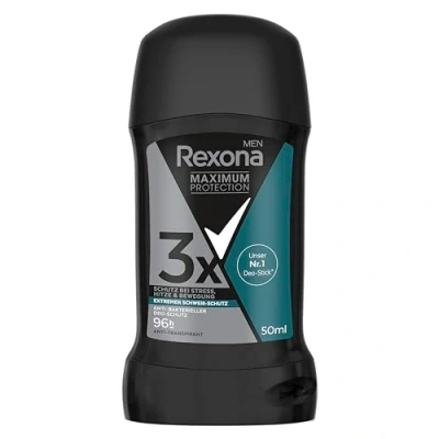 Bild av Rexona Män Maximum Protection deodorant Stick Antibakteriell skydd Antiperspirant med 96 timmars mot svett och kroppslukt 50 ml