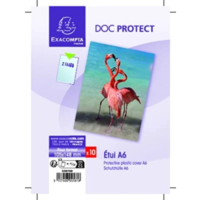Bild av Sachet de 10 etuis protection simple pvc lisse 15x100e a6