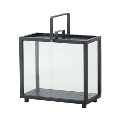 Bild av Cane line Lighthouse Outdoor Lantern Lykta Lava Grey Rectangular B: 23 x D: 46 H: 42 cm