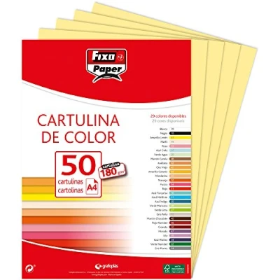 Bild av Fixo Paper 11110363 Förpackning med 50, kartong A4 citrongul, 180g
