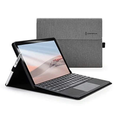 Bild av Omnpak skyddsfodral för Surface Go 3 2021 / 2 2020 2018 med pennhållare, multipelvinklar polyester slimmad lättviktsfodral, kompatibel typskydd tangentbord