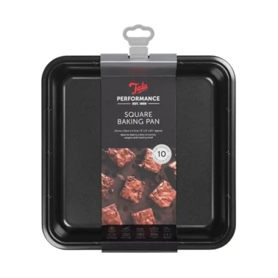 Bild av Tala Performance, fyrkantig kakform, professionell mätare kolstål med Eclipse non stick beläggning, 23 cm x / 9 tum kakpanna; tårtpanna, perfekt för bakverk och festkakor