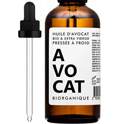 Bild av Avokadoolja Bio för hud och hår 50 ml 100 % organisk, ren, naturlig kallpressad i bärnsten glasflaska