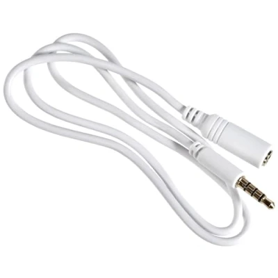 Bild av Goobay 62359 AUX förlängningskabel ljudkabel anslutningskabel telekabel uttag 3,5 mm kontakt (4 stifts, stereo) &gt;