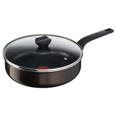 Bild av Tefal Sauteuse 24 cm + lock, alla spisar utom induktion, non stick beläggning, tillverkad i Frankrike, Easy Cook&amp;Clean B5543202, Nc