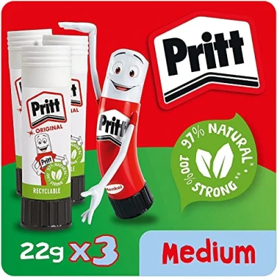 Bild av Pritt Limmstift, 3 pack (3 x 22 gm), Vit