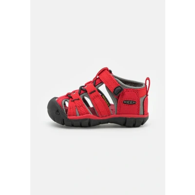 Bild av Keen Seacamp II CNX Unisex Vandringssandaler för barn, Storlek: 19, Racing red/gargoyle Textil/syntet