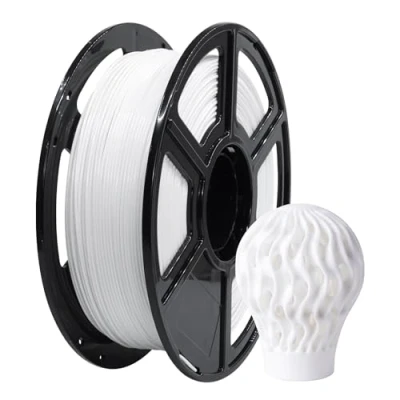 Bild av FLASHFORGE PETG filament med hög hastighet 1,75 mm, uppdaterad starkare slagmotstånd 3D skrivarfilament, 1 kg (2,2 pund) spoledimensionell noggrannhet +/ 0,02 passar de flesta FDM skrivare (vit)