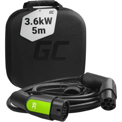 Bild av Green Cell® GC Typ 2 Laddkabel för EV Elbilar PHEV 3.6kW 16A till 5 Meter 1 Fas Kompatibel med Golf GTE, Ioniq PHEV, Countryman S E, 225xe, 330e, 530e