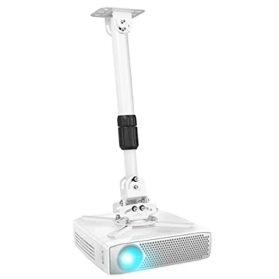 Bild av Duronic PB06XL Projektorfäste Förlängningsarm Takfäste eller Väggfäste för Projektor Maxvikt 13,6kg Vit Universalupphängning av Rotation 360 , Vridning 180 Lutning