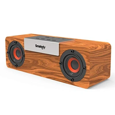 Bild av Smalody Bluetooth högtalare, bärbar högtalare i retrostil, inbyggd USB, TF kortplats och AUX ingång, för telefon, surfplatta, PC heminredning