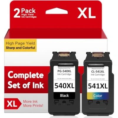 Bild av 540 och 541 bläckpatroner, ATOPINK skrivarbläck ersättning för Canon PG svart CL färg, Pixma TS5150 TS5151, MG3550 MG3650s MG3200 MG3600 MX475