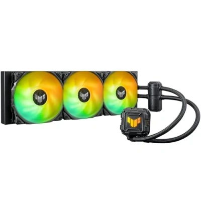 Bild av ASUS TUF Gaming LC II 360 ARGB allt i ett flytande CPU kylare (Aura Sync belysning, 3x 120 mm radiatorfläkt, svart)