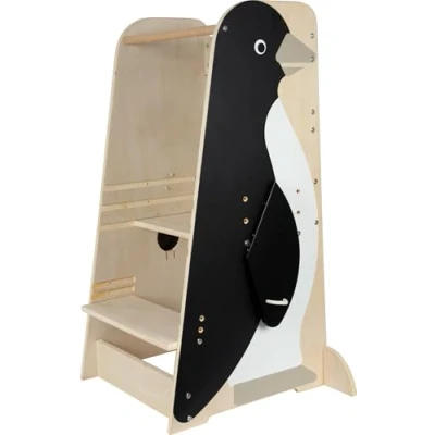 Bild av Small Foot Wooden Learning Tower Penguin Wild Life 92cm