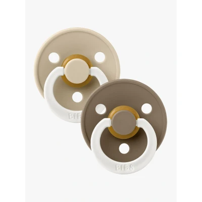 Bild av BIBS Colour Napp 2 pack Latex Stl Rund, Vanilla Glow/Dark Oak Glow