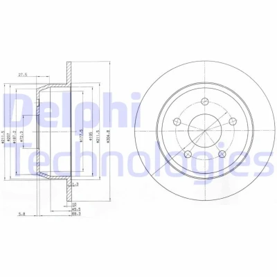 Bild av Bromsskiva DELPHI BG3660