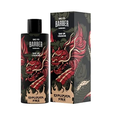 Bild av barber MARMARA EXPLOSION FIRE Limited Edition Eau de Cologne 500 ml Herrdoftvatten glasflaska presentförpackning Herrparfym Aftershave män Unisex doft 8% doftolja