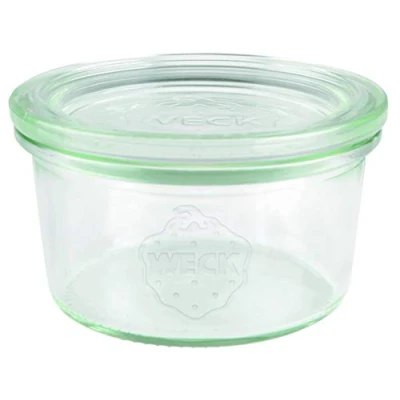 Bild av Väckarklocka fallglas 165 ml (högkvalitativ konservering, konserveringsglas med glaslock, för konservering; värmebeständig; mikrovågsugnssäker; ugnssäker; rund kantglas) 976, 12 stycken