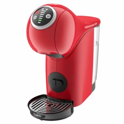 Bild av Krups Nescafé Dolce Gusto kaffebryggare, kaffebryggare med flera drycker, högt tryck, 15 bar, programmerbar, automatisk avstängning, kompakt, Genio S Plus, röd KP340510