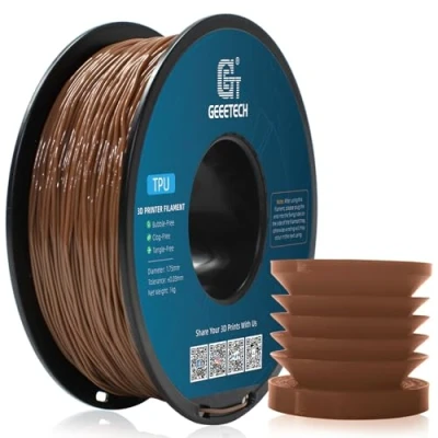 Bild av GEEETECH TPU filament 1,75 mm brun, flexibel 3D skrivarfilament 1 kg spole