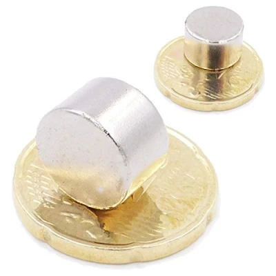 Bild av Brudazon 10 mini skivor magneter 12 x 8 mm N52 starkaste nivå neodym ultrastark kraftmagnet för modelltillverkning, foto, whiteboard, anslagstavla, kylskåp, hantverk magnetskiva extra stark