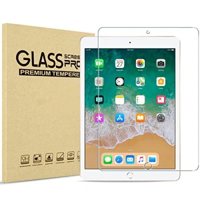 Bild av ProCase 1 styck skyddsfilm för iPad 9,7 tum (6:e 5. generationen, 2018/2017) Pro 9,7/iPad Air 2/iPad Air, 9H härdat skärmskydd glas folie klar