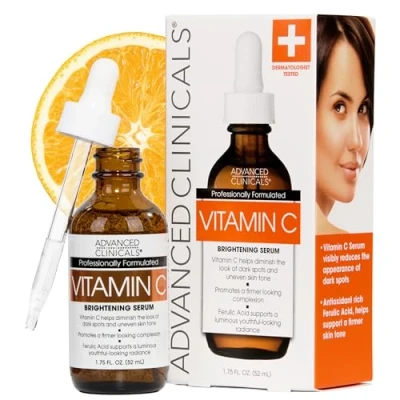 Bild av Advanced Clinicals Vitamin C anti aging serum för mörka fläckar, ojämn hudfärg, kråkfötter och mimikrynkor, 3,5 cl