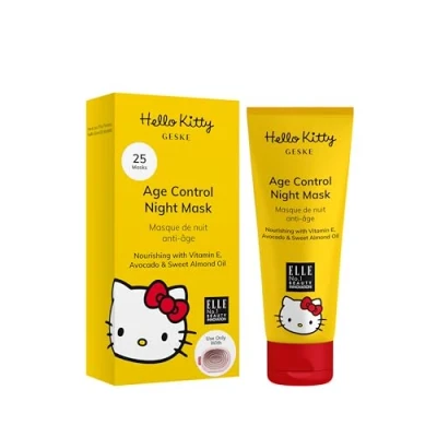 Bild av GESKE Age Control Night Mask Använd med Hello Kitty Warm &amp; Cool Ansiktsmask E vitamin, avokado och sötmandelolja Berikande formel Stöder nattlig återhämtning För torr hud