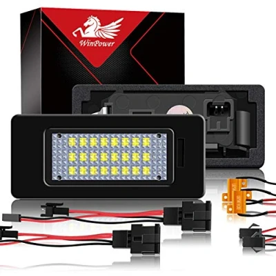 Bild av WinPower LED NummerplåtsbelysningBelysning för registreringsskylt Felfri Lampor Vit 6000K Kompatibel med A1/S1/A3/S3/A4/S4/A5/S5/A6/S6/A7/S7/Q3/Q5/Q7/TT/TTS/TTRS,etc. 2 Delar