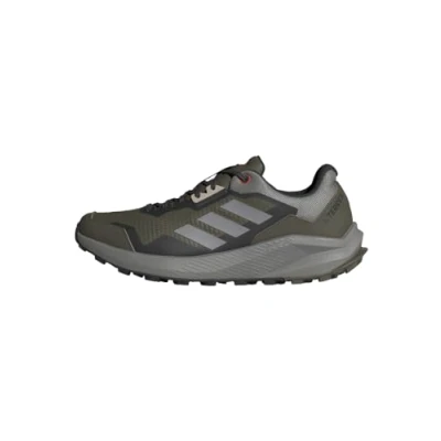 Bild av adidas Performance Terrex Trailrider Löparskor terräng olive strata charcoal solid grey semi impact orange, Storlek: 41 1/3 Textil/syntet