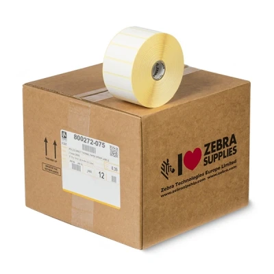 Bild av Zebra Z Select 2000T skrivaretiketter (vit, värmeöverföring, 57,15 mm x 19,05 mm)