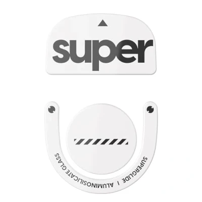 Bild av Pulsar Gaming Gears Superglide2 Ny kontrollerbar hastighet texturerad yta slätaste musfötter/skridskor tillverkade med ultrastark glas slät och hållbar sula för Logitech G Pro X Superlight2 [vit]
