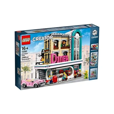 Bild av LEGO Creator Expert Downtown Diner 10260 Building Kit, Model Set and Assembly Toy for Kids Adults (2480 Piece)