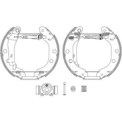 Bild av TEXTAR Shoe Kit Pro 84052701 de freins, freins à tambours avec cylindre roue, élément d&#039;ajustage RENAULT: Kangoo I Express,