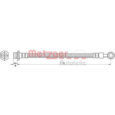 Bild av METZGER 4110491 Flexible De Frein 345 M10 x 1 DF CHEVROLET: Spark