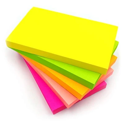 Bild av Post it Sticky Notes Bright Rektangel starka självhäftande klibbiga dynor att göra lista Anteckningsblock för hem, kontor och skola Memo Pads Förpackning med 4 76 mm x 127 100 ark per