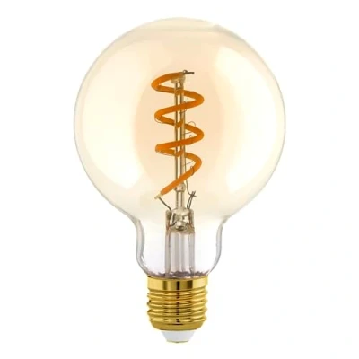 Bild av EGLO LED lampa E27 4W G60 2.000K Filamentlampa bärnstensfärgad dimbar