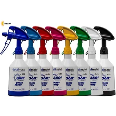 Bild av Detailmate Set tillverkad av Kwazar 8 Mercury Super PRO+ 360 graders sprayflaska 0,5 liter, dubbel action trigger