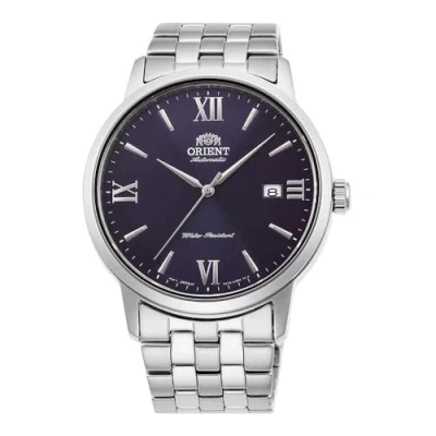 Bild av Orient Analog automatisk klocka för män med Armband i rostfritt stål RA AC0F09L10B, Silverblå,
