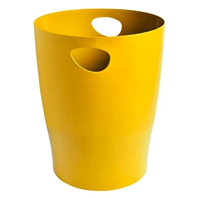 Bild av Exacompta Ref. 45308D Set med 8 papperskorgar, ECOBIN BeeBlue papperskorgar handtag volym 15 liter Mått 26,3 x 33,5 cm för kontor eller hem saffranfärg