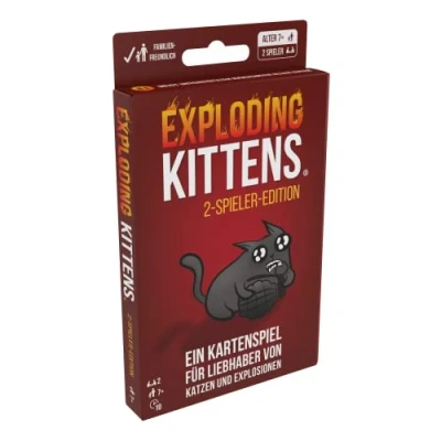 Bild av Exploding Kittens, Kittens 2 spelare utgåva, grundläggande spel, festspel, kortspel, spelare, från 7+ år, 10+ minuter, tyska